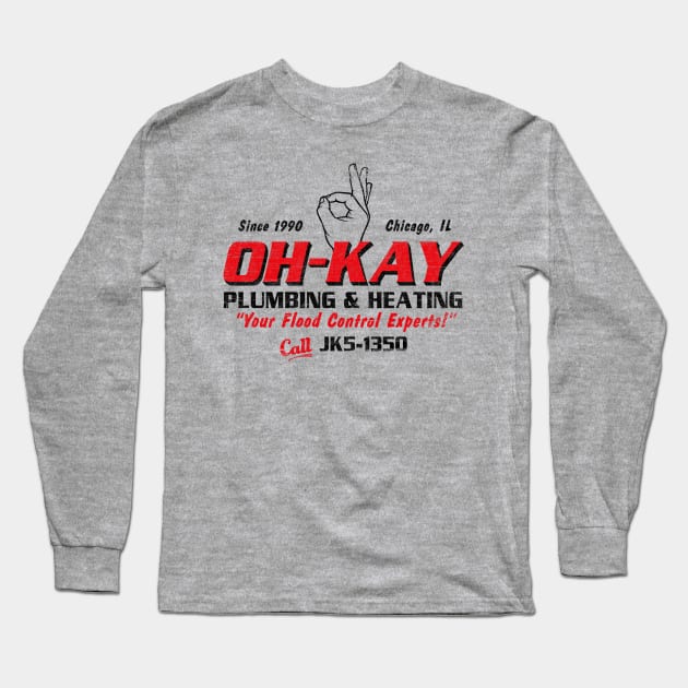 Oh-Kay Plumbing and Heating Long Sleeve T-Shirt by Alema Art